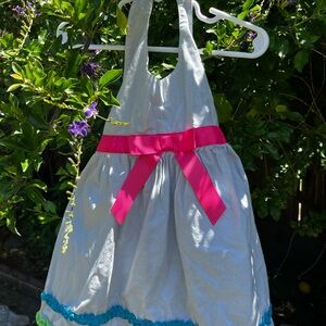 Kids Halter Dress with Pink Bow
